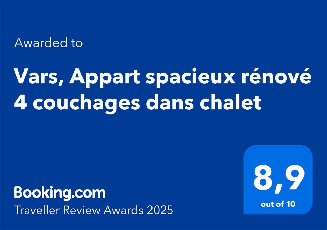 Vars, Appart Spacieux Renove 4 Couchages Dans Chalet Vars  Exterior foto